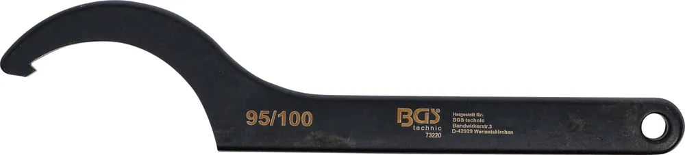 Nízká Cena BGS 73220, Hákový klíč s výstupkem | 95 - 100 mm