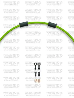 Akce Hadice zadní brzdy Venhill POWERHOSEPLUS HON-4012RB-GR (1 hadice v sadě) zelené hadice, černé koncovky