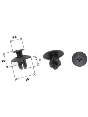 Must-Have Plastový nýt RMS 121832008