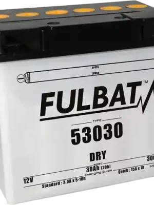 Konvenční motocyklová baterie FULBAT 53030 Včetně balení kyseliny Originální