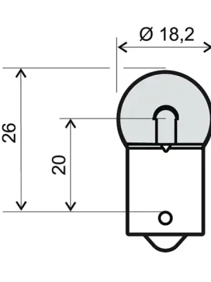 Lamp RMS 246510231 12V 10W BA15S (10pcs) Autentický