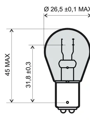 Lamp RMS 246510461 12V 21W S25 BAU15S (10pcs) Akční Nabídka
