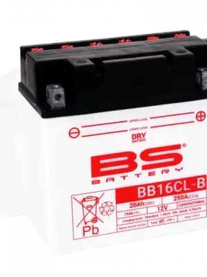 Továrně aktivovaná motocyklová baterie BS-BATTERY BB16CL-B (FA) (YB16CL-B (FA)) SLA Akční Nabídka