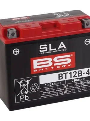 Továrně aktivovaná motocyklová baterie BS-BATTERY BT12B-4 (YT12B-4) SLA Speciální Cena