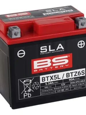 Značkový Továrně aktivovaná motocyklová baterie BS-BATTERY BTX5L (FA) (YTX5L (FA)) SLA