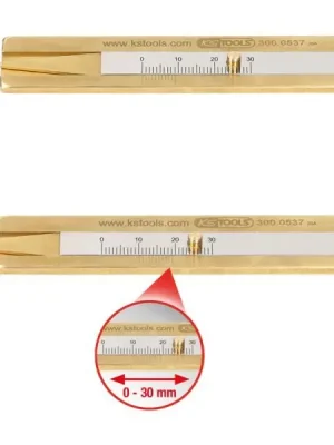 KS Tools 300.0537 Přístroj k měření hloubky vzorku pneumatiky, 0–30 mm Tovární Cena