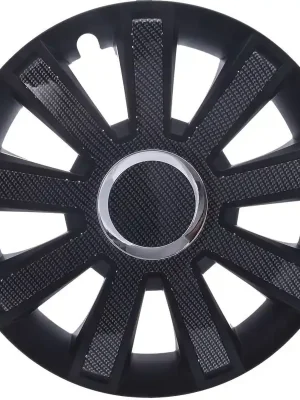 Leoplast Poklice na kola Flash, černo-carbonové 15'' Akce
