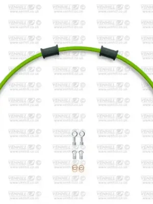 Hadice přední brzdy sada Venhill POWERHOSEPLUS HON-6006FS-GR (1 hadice v sadě) zelené hadice, nerezové koncovky Cenová Bomba