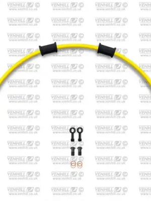 Finální Výprodej Hadice přední brzdy sada Venhill POWERHOSEPLUS SUZ-5002FB-YE (1 hadice v sadě) žluté hadice, černé koncovky