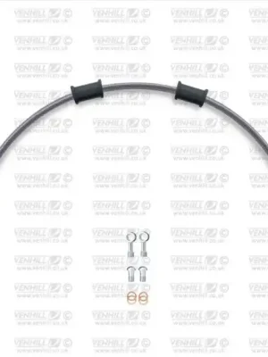 Dokud Zásoby Vydrží Hadice přední brzdy sada Venhill POWERHOSEPLUS YAM-1014F-CB (1 hadice v sadě) karbonové hadice, chromové koncovky