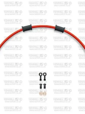 Autentický Hadice přední brzdy sada Venhill POWERHOSEPLUS YAM-4002RB-RD (1 hadice v sadě) červené hadice, černé koncovky