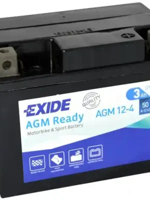 Motobaterie Exide Bike AGM Ready 12V, 3Ah, AGM12-4 Finální Výprodej