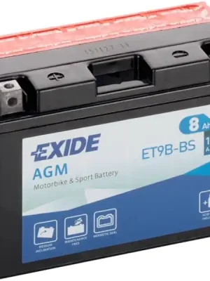 Časově Omezené Motobaterie Exide Bike AGM 12V, 8Ah, ET9B-BS