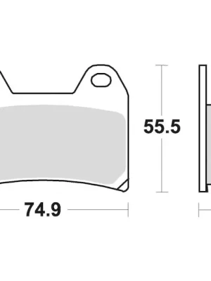 Časově Omezené brzdové destičky, BRAKING (semi metalická směs CM66) 2 ks v balení