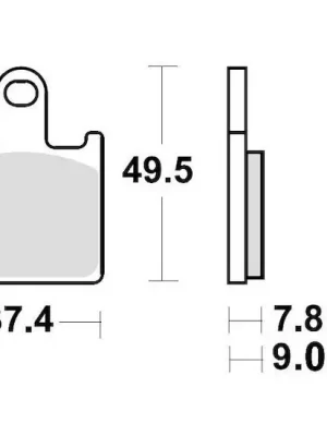 Ověřený brzdové destičky, BRAKING (semi metalická směs CM66) 2 ks v balení