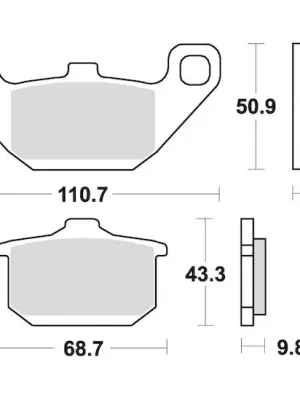 Nejlepší Volba brzdové destičky, BRAKING (semi-metalická směs SM1) 2 ks v balení