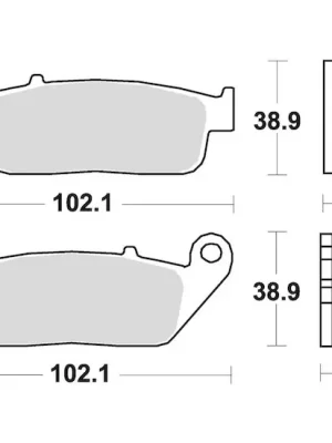 Nová Kolekce brzdové destičky, BRAKING (semi-metalická směs SM1) 2 ks v balení