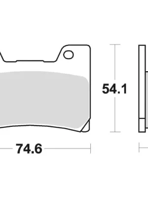 Top Prodej brzdové destičky, BRAKING (semi-metalická směs SM1) 2 ks v balení