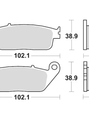 Nízká Cena brzdové destičky, BRAKING (semi-metalická směs SM1) 2 ks v balení
