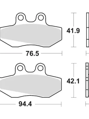 Expresní Doručení brzdové destičky, BRAKING (semi-metalická směs SM1) 2 ks v balení