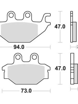 brzdové destičky, BRAKING (semi-metalická směs SM1) 2 ks v balení Oblíbený