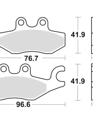 Pouze Dnes brzdové destičky, BRAKING (semi-metalická směs SM1) 2 ks v balení