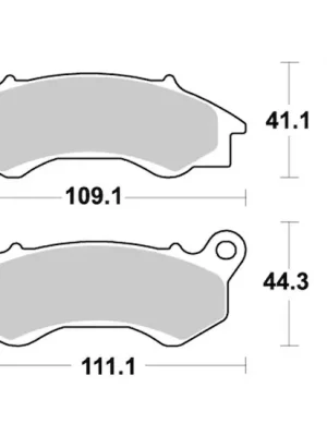 Akce brzdové destičky, BRAKING (semi-metalická směs SM1) 2 ks v balení