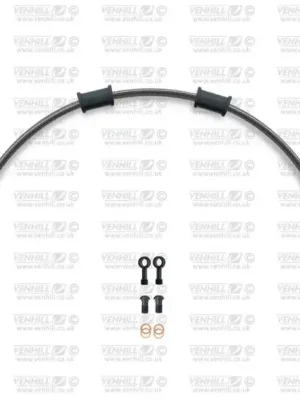 Pouze Dnes Hadice zadní brzdy Venhill POWERHOSEPLUS HON-6012RB-CB (1 hadice v sadě) karbonové hadice, černé koncovky