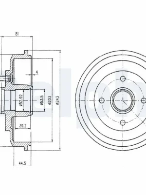 Brzdový buben DELPHI BF402 Víkendová Akce