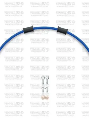 Časově Omezené Hadice zadní brzdy Venhill POWERHOSEPLUS KAW-6019R-SB (1 hadice v sadě) modré hadice, chromové koncovky