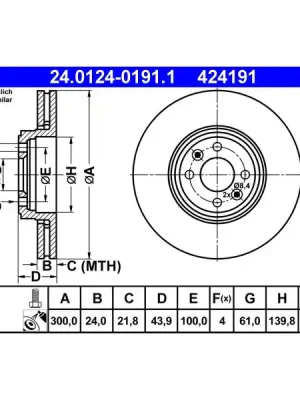 Must-Have Brzdový kotouč ATE 24.0124-0191.1