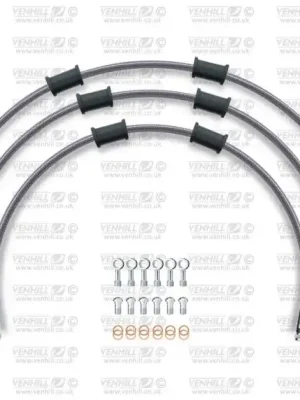 Vrácení Zdarma STANDARD Hadice přední brzdy sada Venhill POWERHOSEPLUS SUZ-11002F (3 hadice v sadě) Průhledné hadice, chromové koncovky