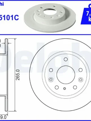 Brzdový kotouč DELPHI BG5101C Tovární Cena