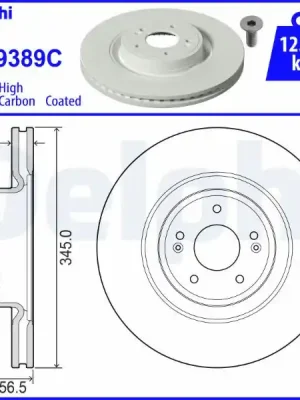 Koupit Online Brzdový kotouč DELPHI BG9389C