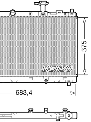 Chladič, chlazení motoru DENSO DRM47038 Expresní Doručení