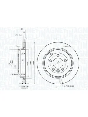 Levný Brzdový kotouč MAGNETI MARELLI 360406054801