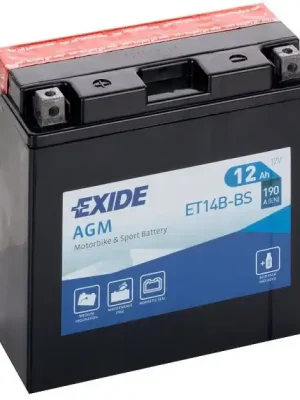 Top Prodej Motobaterie Exide Bike AGM 12V, 12Ah, ET14B-BS