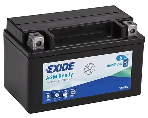 Motobaterie Exide Bike AGM Ready 12V, 6Ah, AGM12-6 Tovární Cena