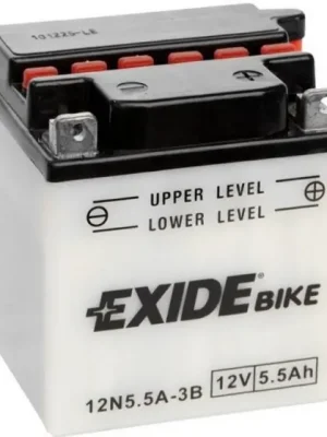 Přímo Od Výrobce Motobaterie Exide Bike Conventional 12V, 5.5Ah, 12N5.5-3B