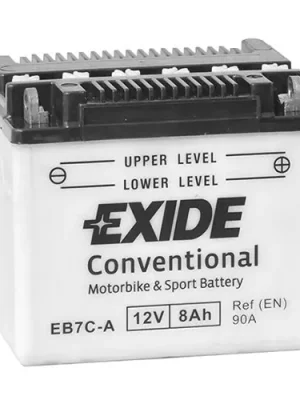 Originální Motobaterie Exide Bike Conventional 12V, 8Ah, EB7C-A