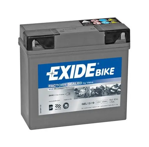 Horká Nabídka Motobaterie Exide Bike GEL 12V, 19Ah, GEL12-19 (51913-BMW)