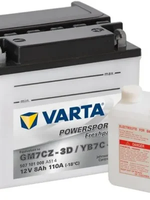Motobaterie Varta Powersports Freshpack 12V, 8Ah, YB7C-A Tovární Cena
