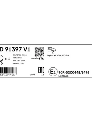 Značkový Brzdový kotouč SKF VKBD 91397 V1