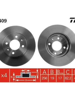Rychlé Dodání Brzdový kotouč TRW DF4409