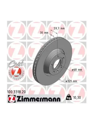 Brzdový kotouč ZIMMERMANN 100.3318.20 Výhodná Nabídka
