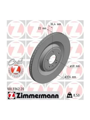 Brzdový kotouč ZIMMERMANN 100.3362.20 Sezónní Sleva