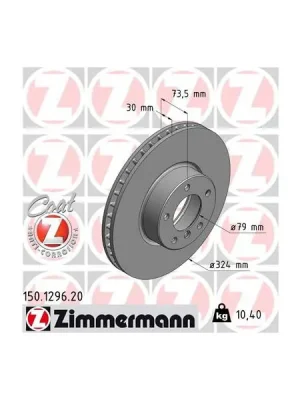 Cenově Výhodný Brzdový kotouč ZIMMERMANN 150.1296.20