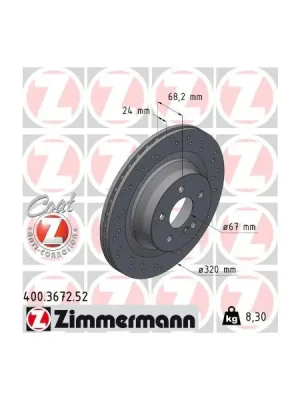 Nakupujte Hned Brzdový kotouč ZIMMERMANN 400.3672.52