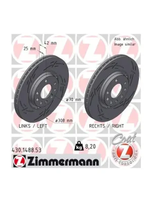 Brzdový kotouč ZIMMERMANN 430.1488.53 Výprodej