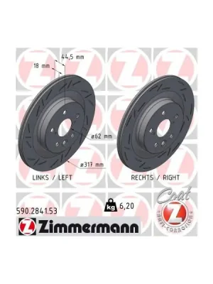 Brzdový kotouč ZIMMERMANN 590.2841.53 Značkový